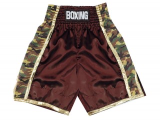 Personlig Boxing Shorts : KNBSH-034-Rødbrun